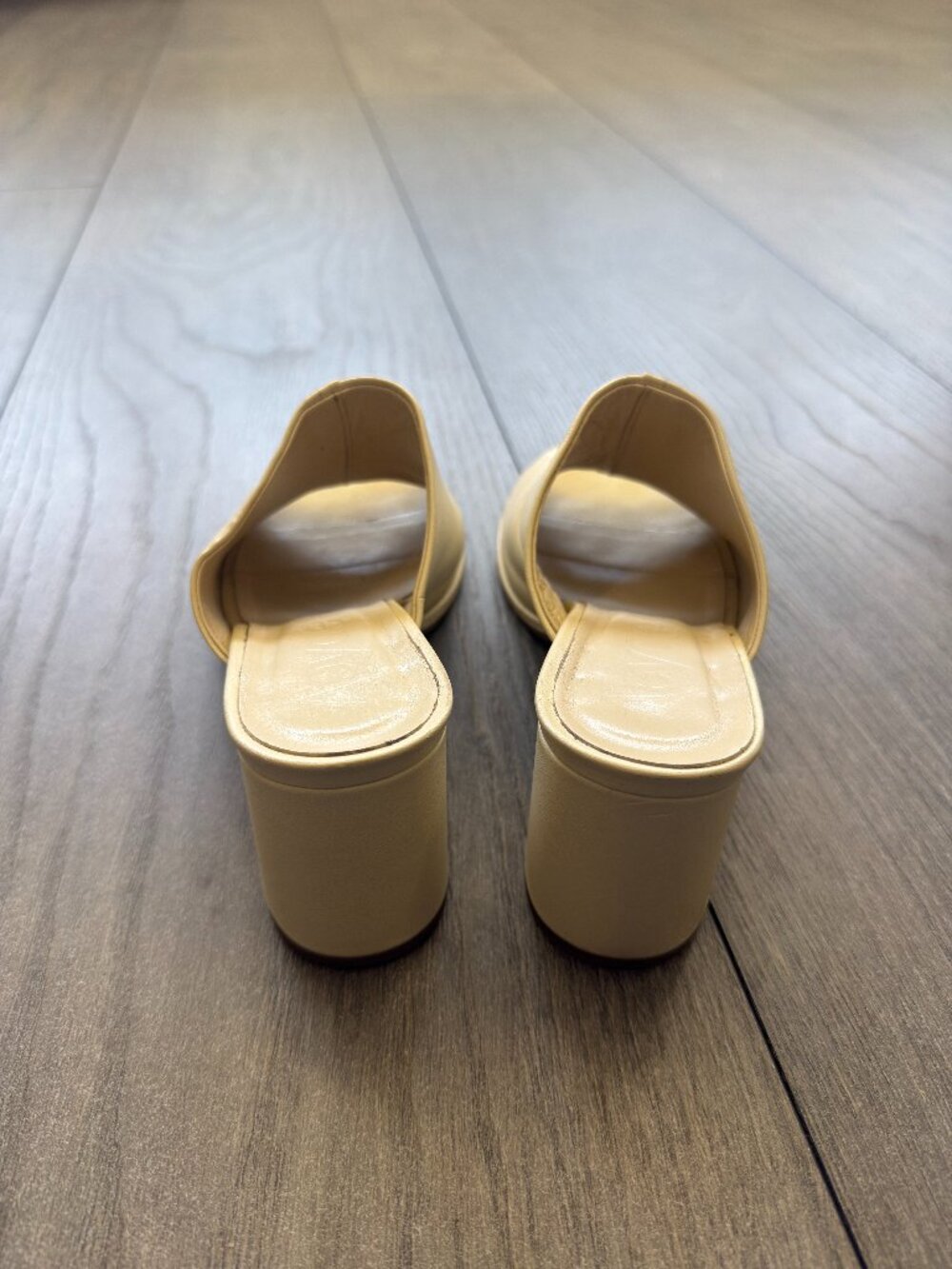 Aeyde Tan Leather Open-Toe Heeled Mules - Picture 4 of 5